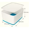 Esselte 5216-10-36 Opbergbox rechthoekig acrylonitril-butadieen-styreen (ABS) blauw, wit