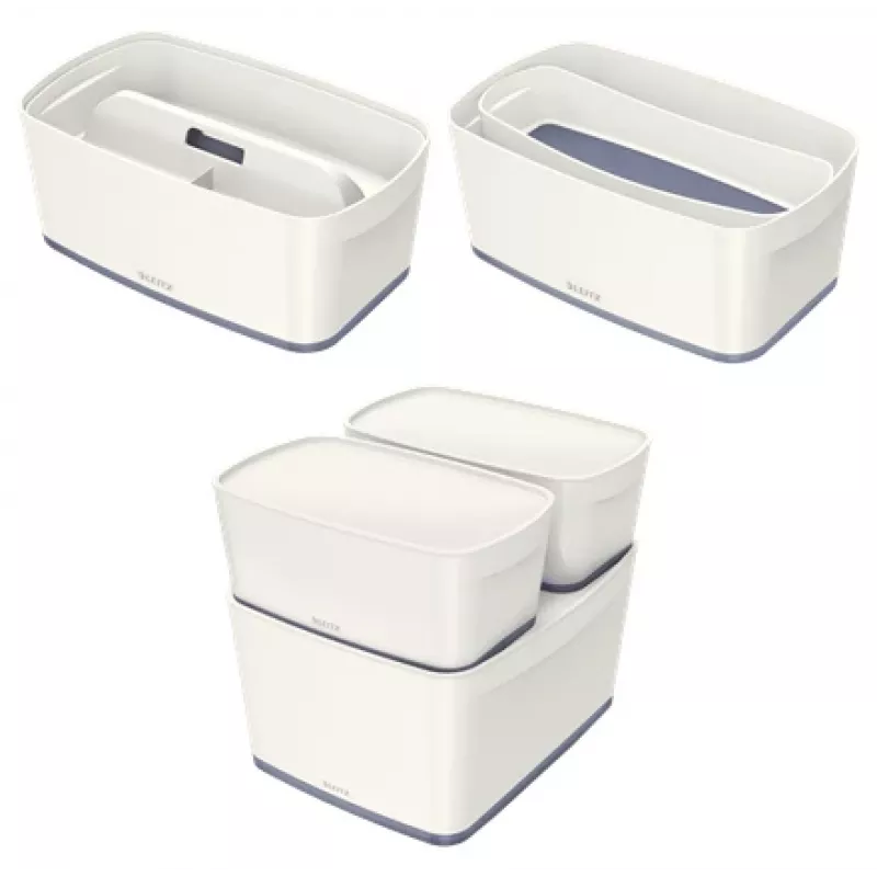 Esselte 5229-10-01 Opbergbak rechthoekig acrylonitril-butadieen-styreen (ABS) grijs, wit