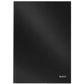 Leitz Notebook Solid Hardcover A4 gelinieerd 90 g 80 vel, monochroom, zwart, A4, 80 vel, mat, 80 g/m²