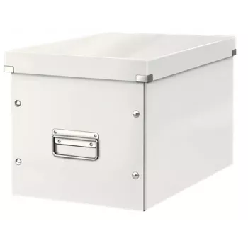 Leitz Box Click & Store WOW Cube Grote opbergbox, opbergbox, wit, rechthoekig, karton, monochroom, binnen