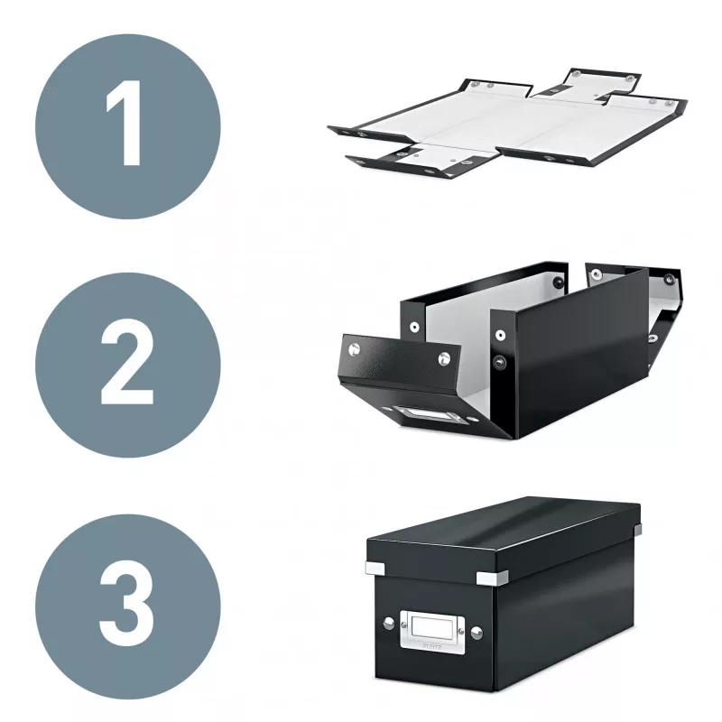 Leitz Box Click & Store WOW Cube Large opbergbox, fuchsia, karton, 320 mm, 360 mm, 310 mm