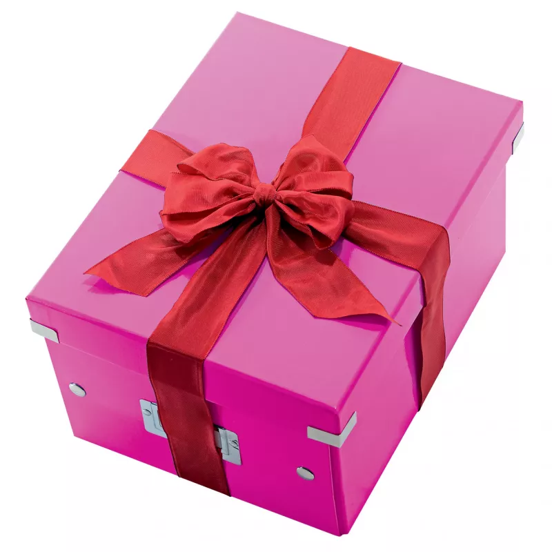 Leitz Box Click & Store WOW Cube Large opbergbox, fuchsia, karton, 320 mm, 360 mm, 310 mm