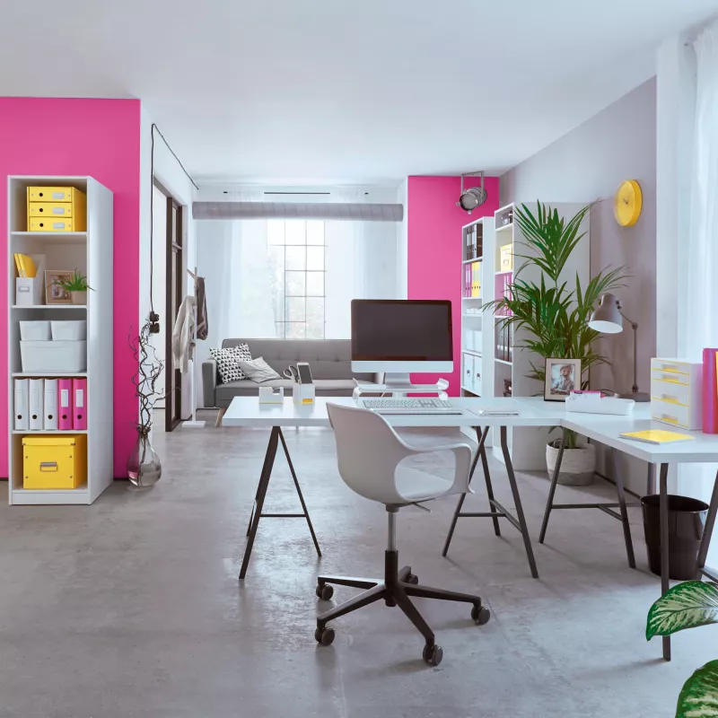 Leitz Box Click & Store WOW Cube Large opbergbox, fuchsia, karton, 320 mm, 360 mm, 310 mm