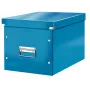 Leitz Box Click & Store WOW Cube Grote opbergbox, opbergbox, blauw, rechthoekig, karton, monochroom, binnen
