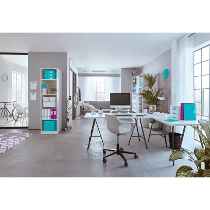 Leitz Box Click & Store WOW Cube Grote opbergbox, opbergbox, paars, rechthoekig, karton, monochroom, binnen