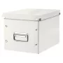 Leitz Click & Store WOW Cube middelgrote opbergbox, opbergbox, wit, rechthoekig, karton, effen, binnen