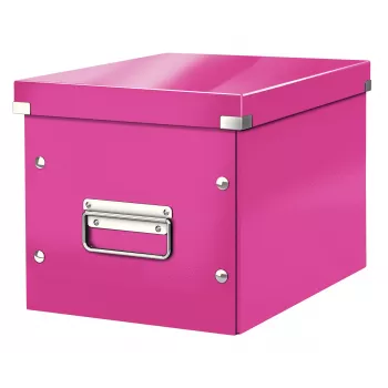Leitz Opbergbox Click & Store WOW Cube Medium, fuchsia, karton, 260 mm, 260 mm, 240 mm