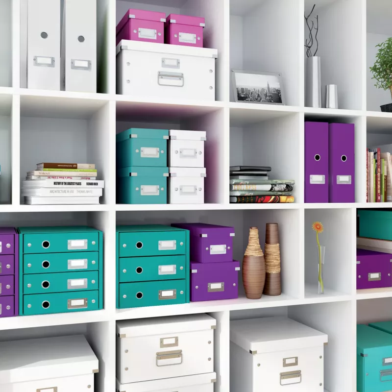 Leitz Opbergbox Click & Store WOW Cube Medium, turquoise, karton, 260 mm, 260 mm, 240 mm