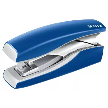 Leitz nietmachine Softpress flat clinch 30 vel, 30 vel, blauw, flat clinch, Leitz Softpress nietjes, kunststof, 80 g/m²