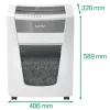 Leitz IQ Office Pro papierversnipperaar P5, microsnede, 23 cm, 2 x 15 mm, 30 l, 300 vel, 55 dB