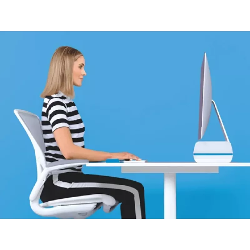 Leitz monitorstandaard verstelbaar Ergo WOW, 68,6 cm (27 inch), hoogteverstelling, blauw, wit
