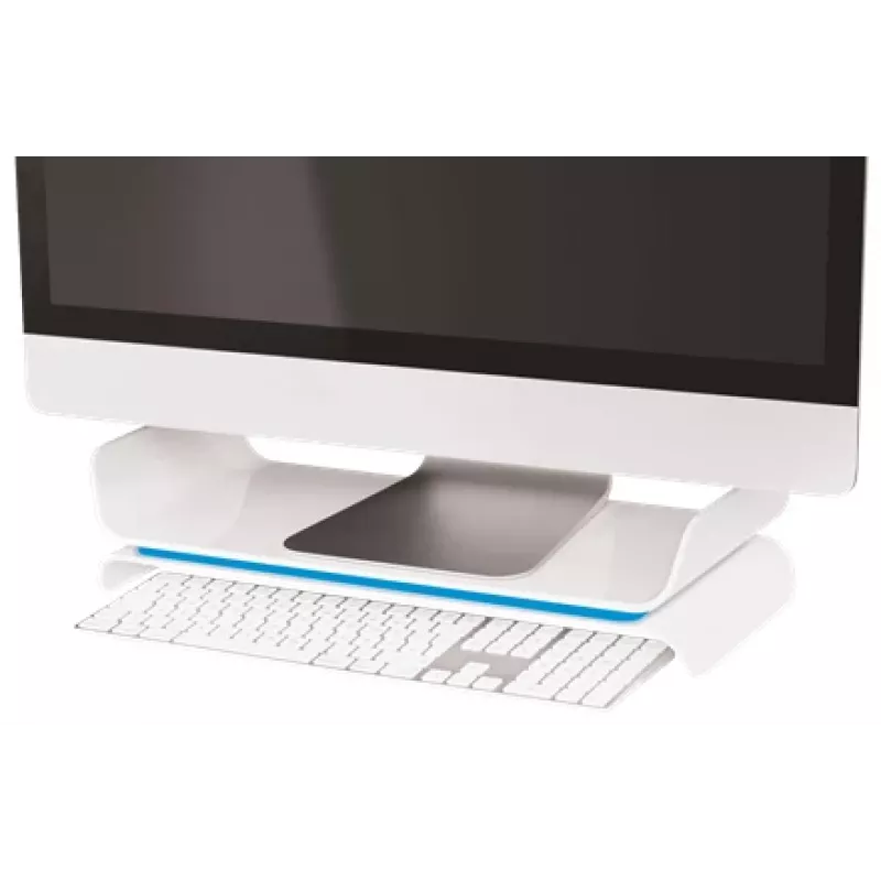 Leitz monitorstandaard verstelbaar Ergo WOW, 68,6 cm (27 inch), hoogteverstelling, blauw, wit