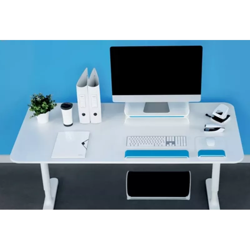 Leitz monitorstandaard verstelbaar Ergo WOW, 68,6 cm (27 inch), hoogteverstelling, blauw, wit