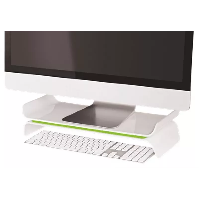 Leitz monitorstandaard verstelbaar Ergo WOW, 68,6 cm (27 inch), hoogteverstelling, groen, wit