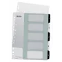 Leitz index Printable PP A4+ 1-5 WOW wit/zwart, numeriek register, polypropyleen (PP), zwart, wit, A4 maxi, 245 mm, 305 mm