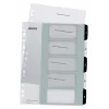 Leitz index Printable PP A4+ 1-5 WOW wit/zwart, numeriek register, polypropyleen (PP), zwart, wit, A4 maxi, 245 mm, 305 mm