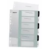 Leitz index Printable PP A4+ 1-6 WOW wit/zwart, numeriek tabregister, polypropyleen (PP), zwart, wit, A4 maxi, 245 mm, 305 mm