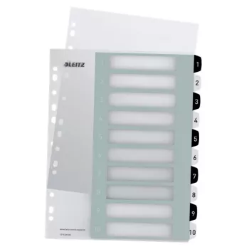Leitz index Printable PP A4+ 1-10 WOW wit/zwart