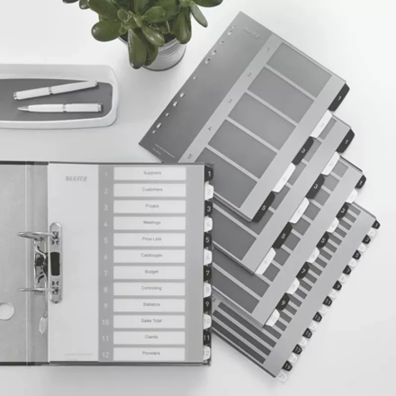 Leitz index Printable PP A4+ 1-10 WOW wit/zwart
