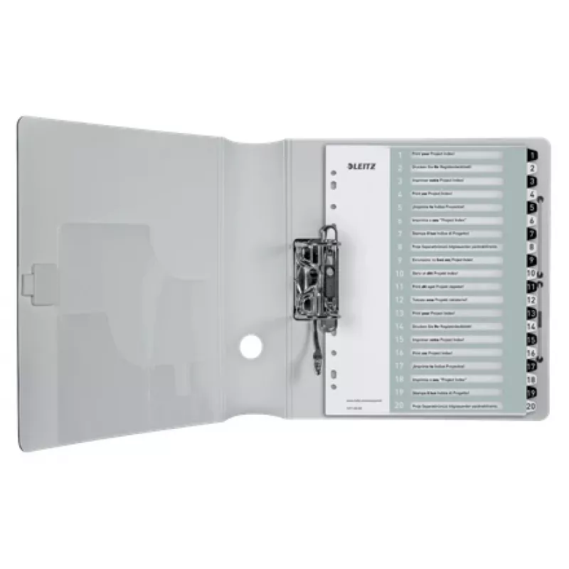 Leitz index Printable PP A4+ 1-20 WOW wit/zwart, numeriek tabregister, polypropyleen (PP), zwart, wit, A4 maxi, 245 mm, 305 mm