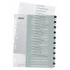 Leitz index Printable PP A4+ 1-20 WOW wit/zwart, numeriek tabregister, polypropyleen (PP), zwart, wit, A4 maxi, 245 mm, 305 mm