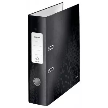 Leitz hefboommap 180° WOW POB/gelamineerd A4/80 mm, A4, karton, zwart, 600 vel, 80 g/m², 8 cm