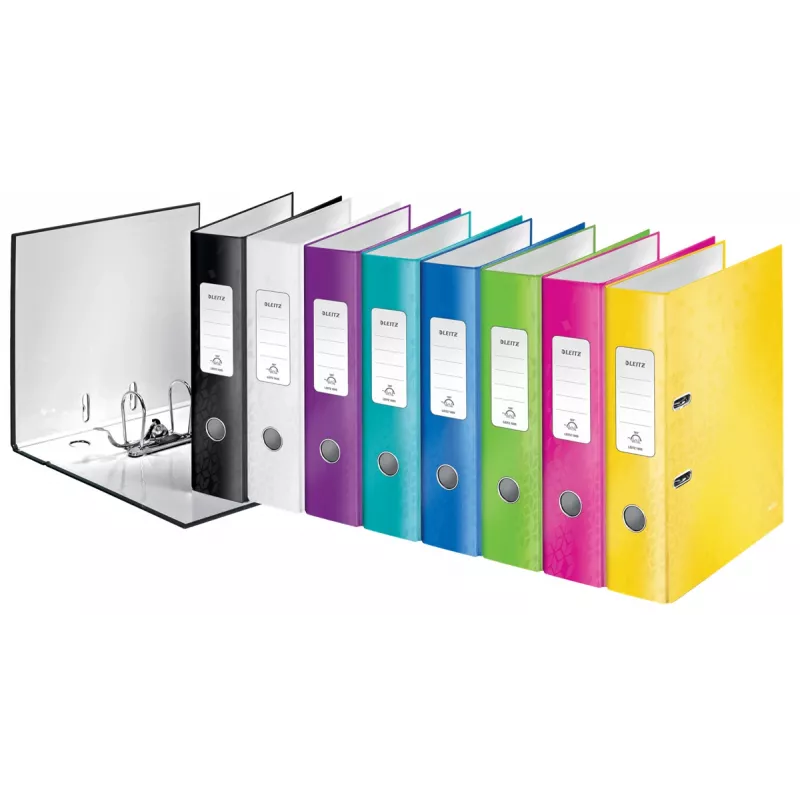 Leitz hefboommap 180° WOW POB/gelamineerd A4/80 mm, A4, karton, zwart, 600 vel, 80 g/m², 8 cm