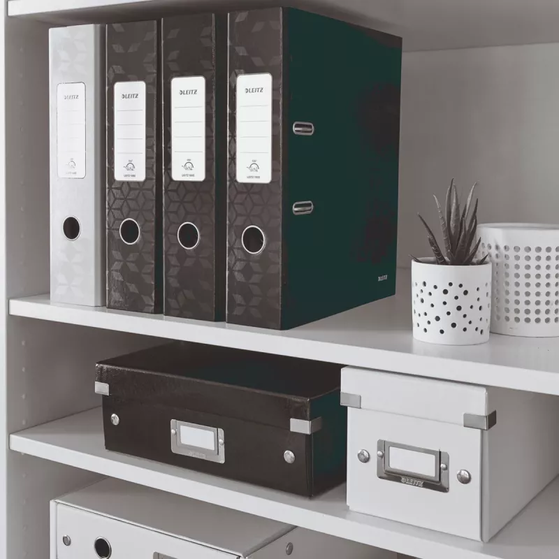 Leitz hefboommap 180° WOW POB/gelamineerd A4/80 mm, A4, karton, zwart, 600 vel, 80 g/m², 8 cm