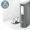 Leitz hefboomordner Active PP WOW A4/80 mm, A4, D-ring, opbergen, polyfoam, zwart, 500 vel