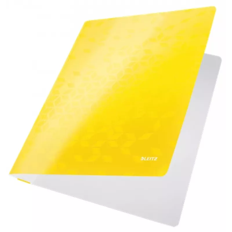 Leitz insteekmap karton WOW A4, gewone map, A4, karton, geel, staand, 250 vel