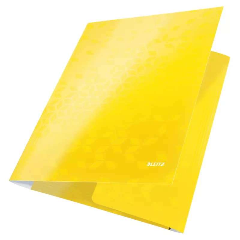 Leitz 3-vlapsmap WOW Card/POB A4, presentatiemap, A4, polypropyleen (PP), geel, 250 vel, 80 g/m²