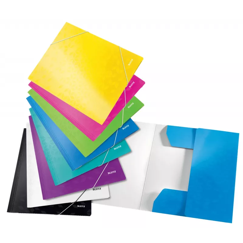 Leitz 3-vlapsmap WOW Card/POB A4, presentatiemap, A4, polypropyleen (PP), geel, 250 vel, 80 g/m²
