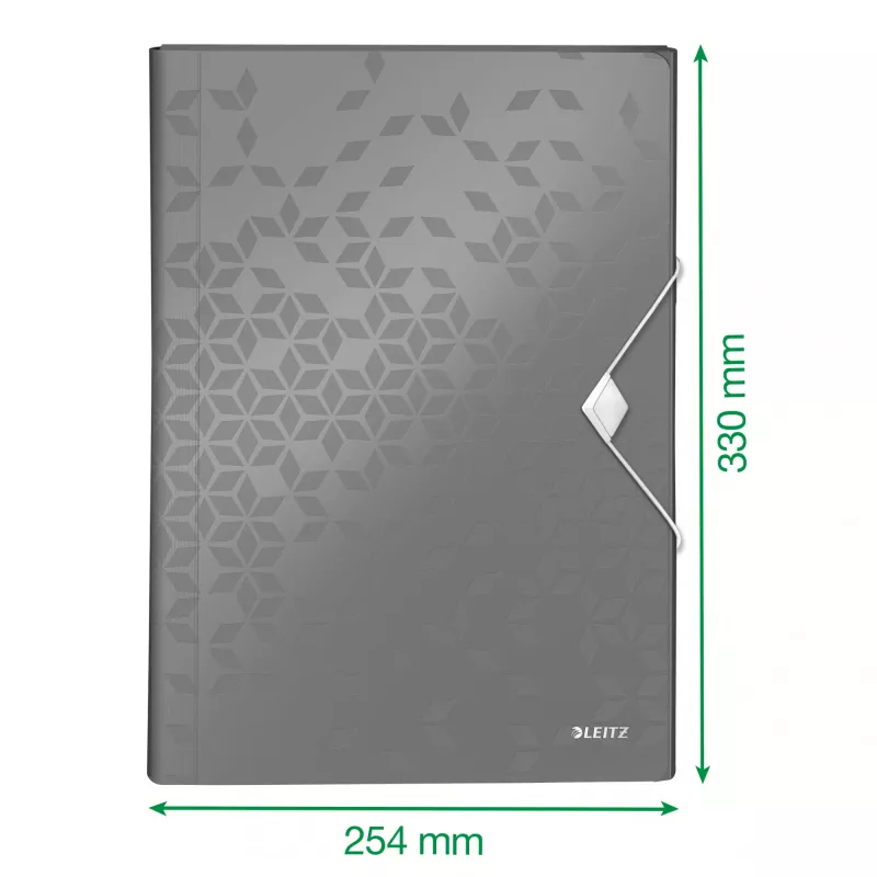 Leitz projectmap WOW PP, uitbreidbare map, A4, polypropyleen (PP), wit, liggend, 250 vel