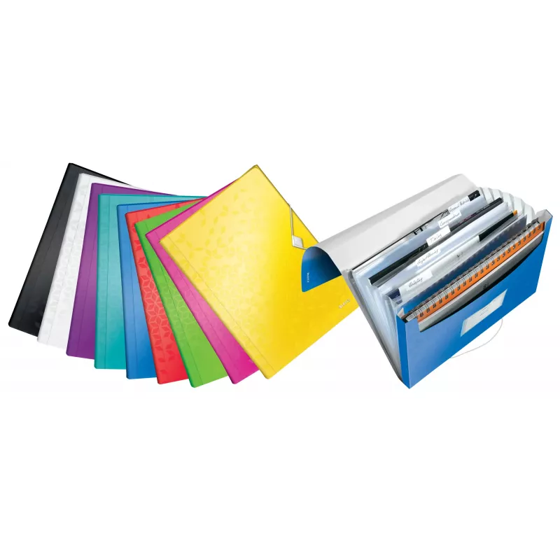 Leitz projectmap WOW PP, uitbreidbare map, A4, polypropyleen (PP), wit, liggend, 250 vel