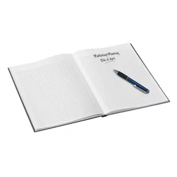 Leitz notebook WOW A4 geruit met hardcover 90 g/80 vel, dessin, zwart, A4, 80 vel, 80 g/m², geruit papier