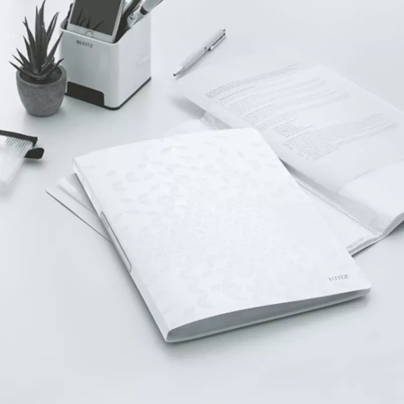 Leitz WOW displayboek PP 20 hoesjes, wit, polyvinylchloride (PVC), 20 hoesjes, A4, 231 mm, 13 mm