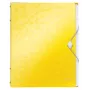 Leitz WOW PP tabbladenboek, 6 tabs, gewone ordner, A4, polypropyleen (PP), geel, glanzend, 200 vel