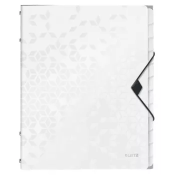 Leitz WOW PP scheidingsbladen-boek, 12 tabs, conventionele ordner, A4, polypropyleen (PP), wit, glanzend, 200 vel
