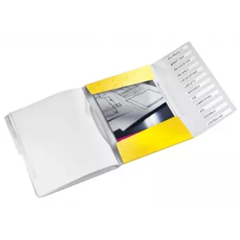Leitz scheidingsbladen-boek WOW PP 12-voudig, A4, polypropyleen (PP), geel, 200 vel, 80 g/m², 265 mm