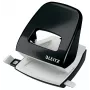 Leitz perforator WOW 5008 metaal 2-voudig / 30 vel, 30 vel, zwart, wit, metaal, 8 cm, 5,5 mm, A4, A5, A6, folio, US-quart, 8 x 8 x 8 cm