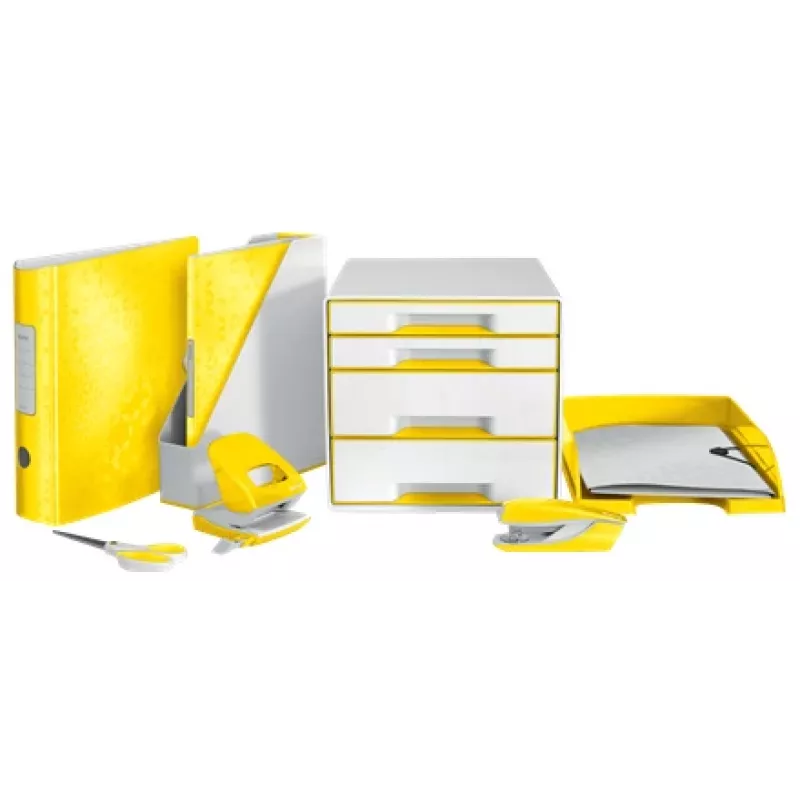 Leitz briefbak WOW, kunststof, geel, A4, 242 x 330 x 60 mm, 255 mm, 70 mm