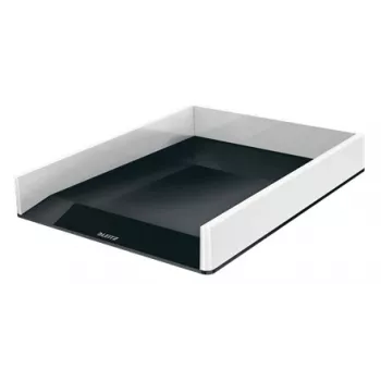 Leitz briefbak WOW Dual Colour, kunststof, zwart, wit, A4, A4, 267 mm, 336 mm