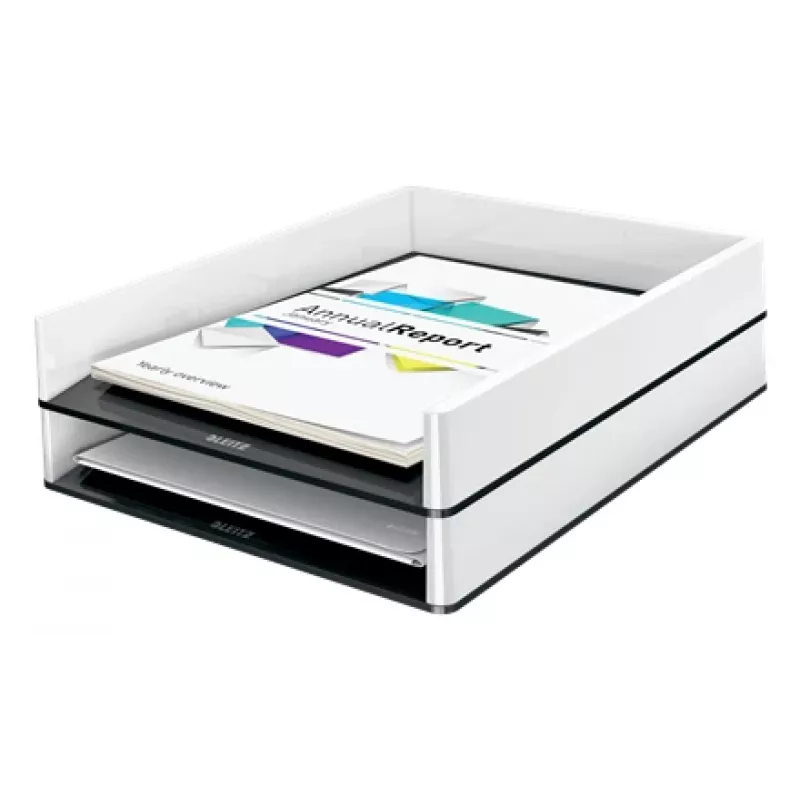 Leitz briefbak WOW Dual Colour, kunststof, zwart, wit, A4, A4, 267 mm, 336 mm