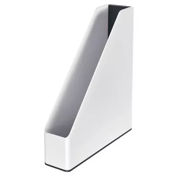 Leitz tijdschriftenhouder WOW Dual Colour, wit, kunststof, A4, 73 mm, 318 mm, 272 mm
