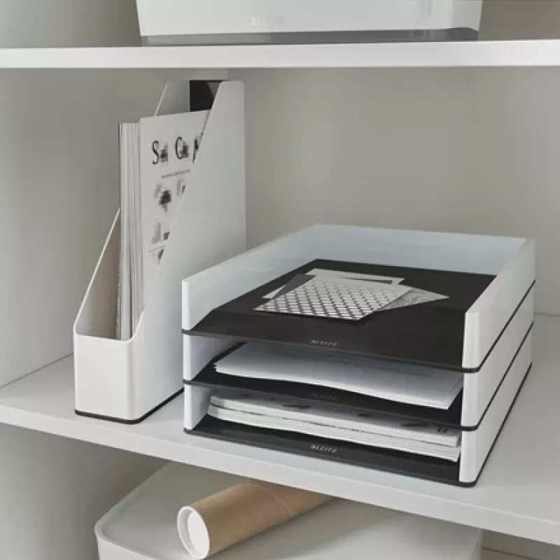 Leitz WOW Dual Colour tijdschriftcassette, A4, zwart/wit