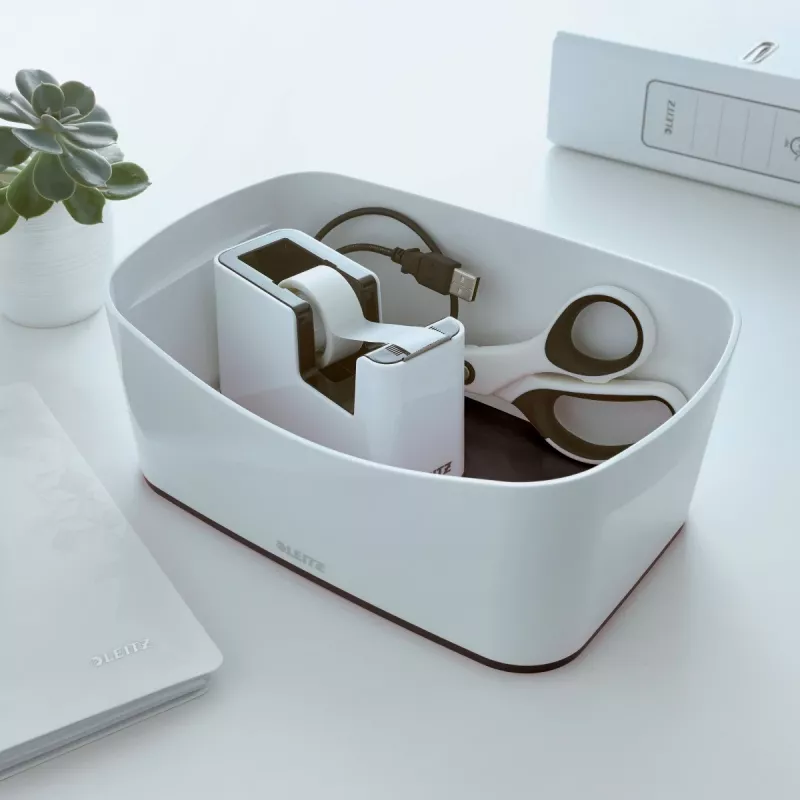 Leitz plakbandhouder WOW, 1,9 cm, 33 m, polystyreen (PS), zwart, wit, 51 mm, 126 mm