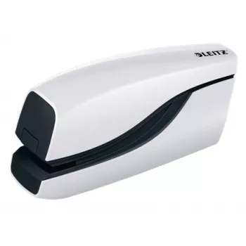 Leitz NeXXt nietmachine op batterij WOW 5566, 10 vel, voorlaadmechaniek, 1 cm, kunststof, wit, batterij