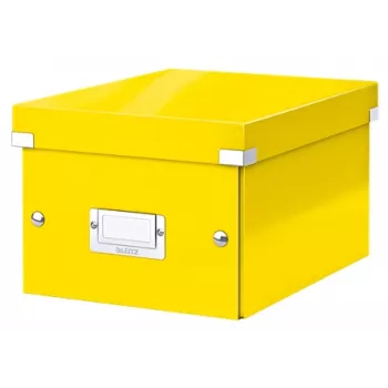 Leitz Click & Store WOW kleine opbergbox, opbergbox, geel, rechthoekig, karton, effen, binnen