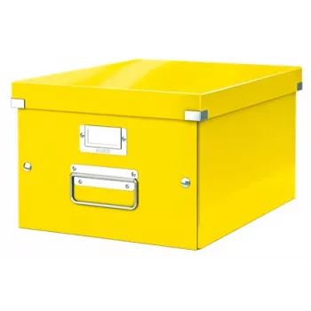 Leitz Click & Store WOW middelgrote opbergbox, geel, karton, 281 mm, 370 mm, 200 mm, 900 g