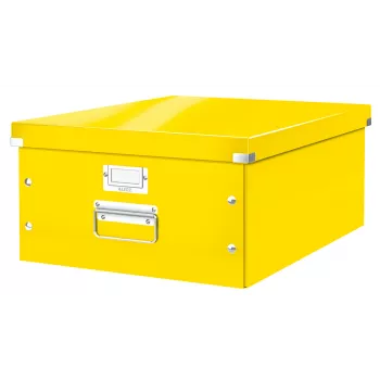 Leitz Click & Store WOW grote opbergbox, geel, karton, 369 mm, 482 mm, 200 mm